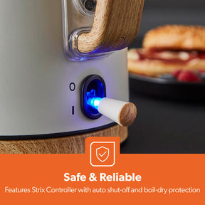 NordiQ Cream 1.7L Fast Boil Stainless Steel Electric Kettle