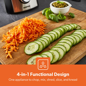 1200W Compact Food Processor, Blender & Grinder Silver