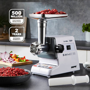1400W Retro-Style Stainless Steel Automatic Meat Grinder and Meat Mincer