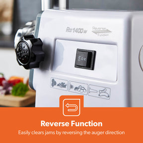 1400W Retro-Style Stainless Steel Automatic Meat Grinder and Meat Mincer
