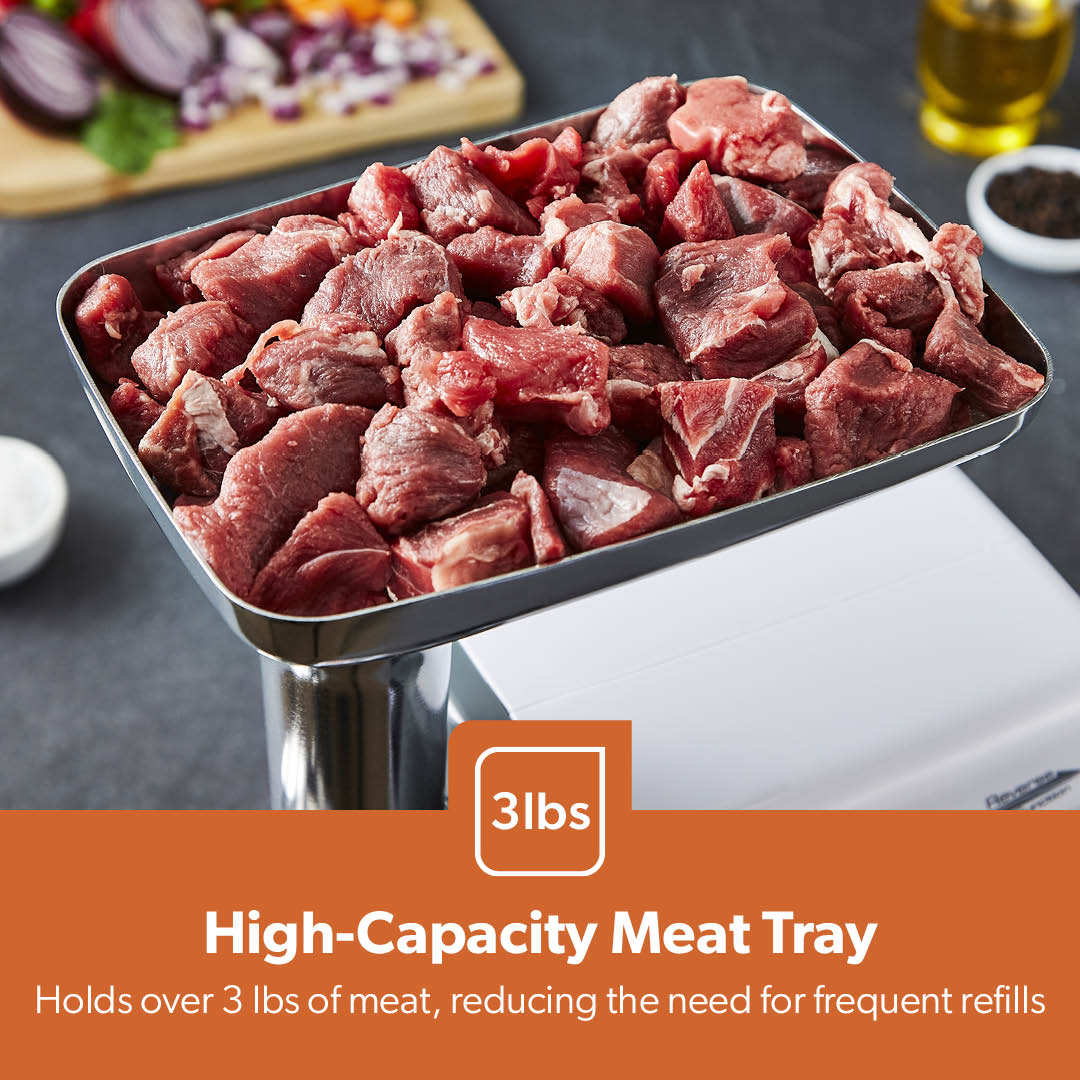 1400W Retro-Style Stainless Steel Automatic Meat Grinder and Meat Mincer