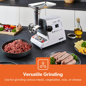 1400W Retro-Style Stainless Steel Automatic Meat Grinder and Meat Mincer