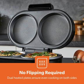 Dual Omelette Maker Non-Stick Deep Fill Cooking Plates