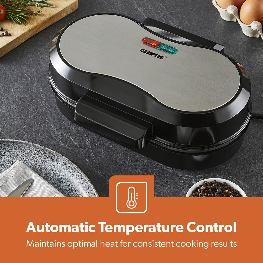 Dual Omelette Maker Non-Stick Deep Fill Cooking Plates