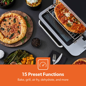 15-In-1 Black Air Fryer Pizza Oven For Indoor & Outdoor 18L