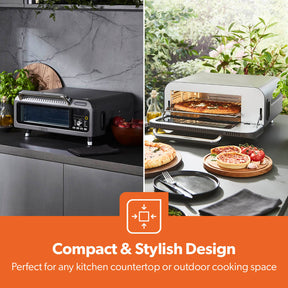 15-In-1 Grey Air Fryer Pizza Oven With 18L Capacity