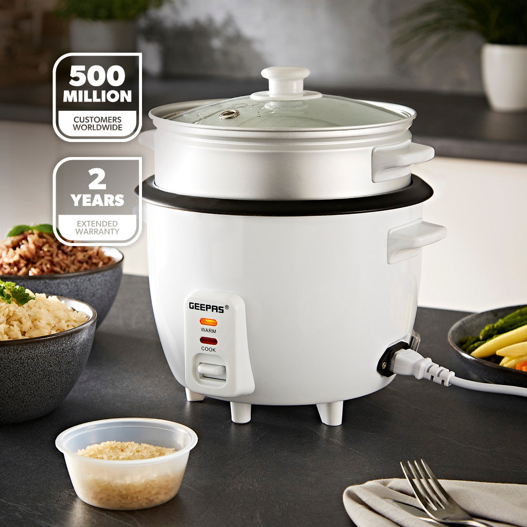 450W Rice Cooker With Steam Tray Keep Warm Function 1L