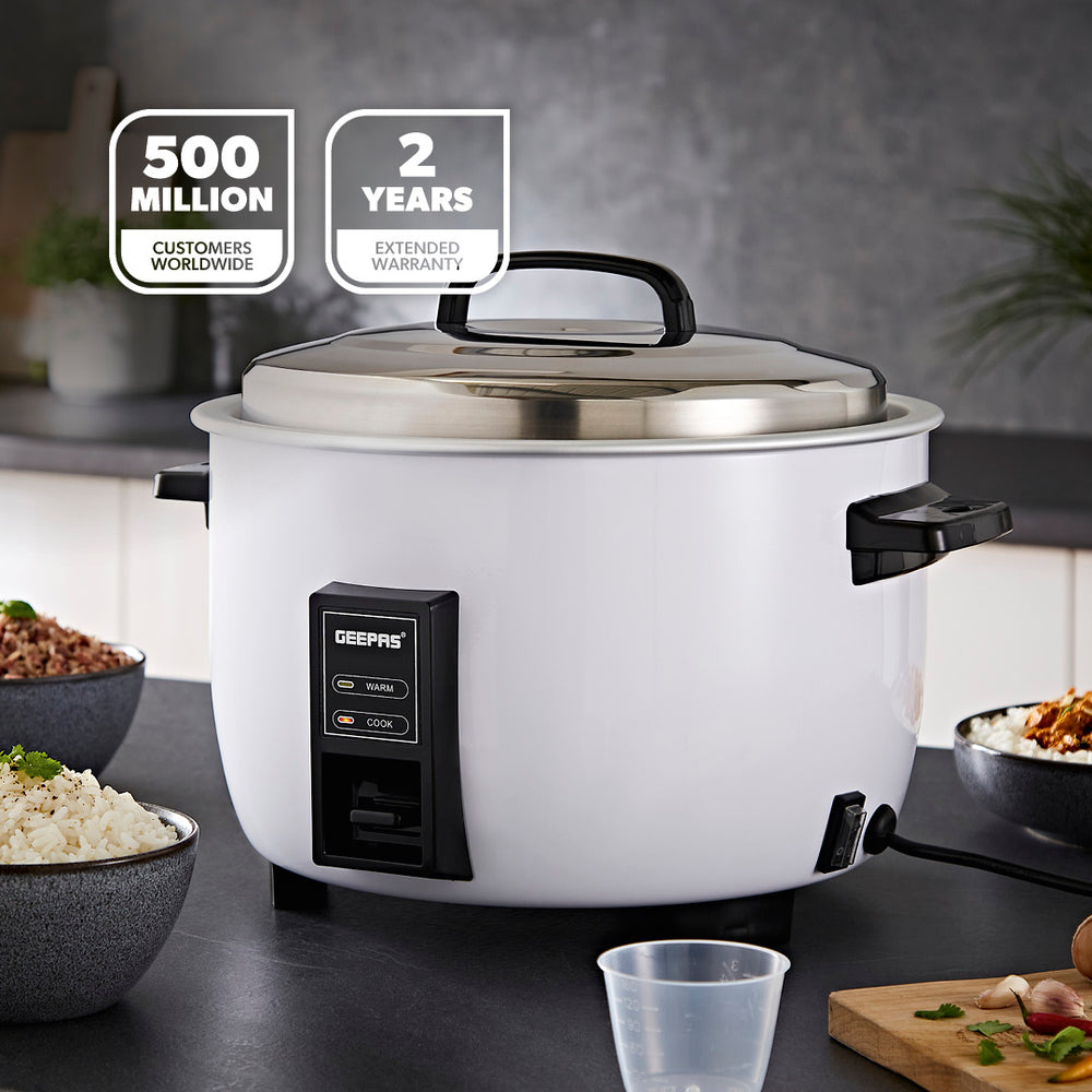 4.2L Stainless Steel Commercial Rice Cooker and Steamer | Geepas
