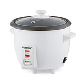 0.6L White Non-Stick Electric Rice Cooker With Cup & Spatula