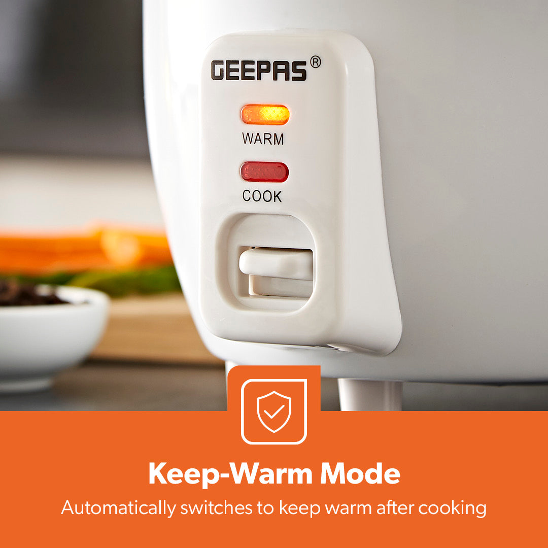 0.6L White Non-Stick Electric Rice Cooker With Cup & Spatula