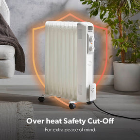 9-Fin Portable Electric Oil-Filled Radiator Heater