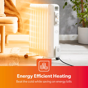 9-Fin Portable Electric Oil-Filled Radiator Heater