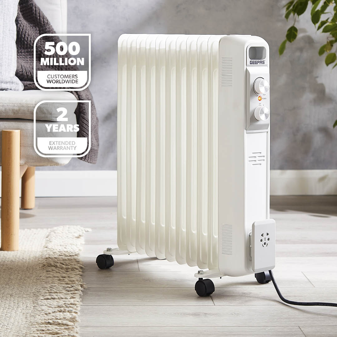11-Fin Portable Oil Filled Electric Radiator Heater