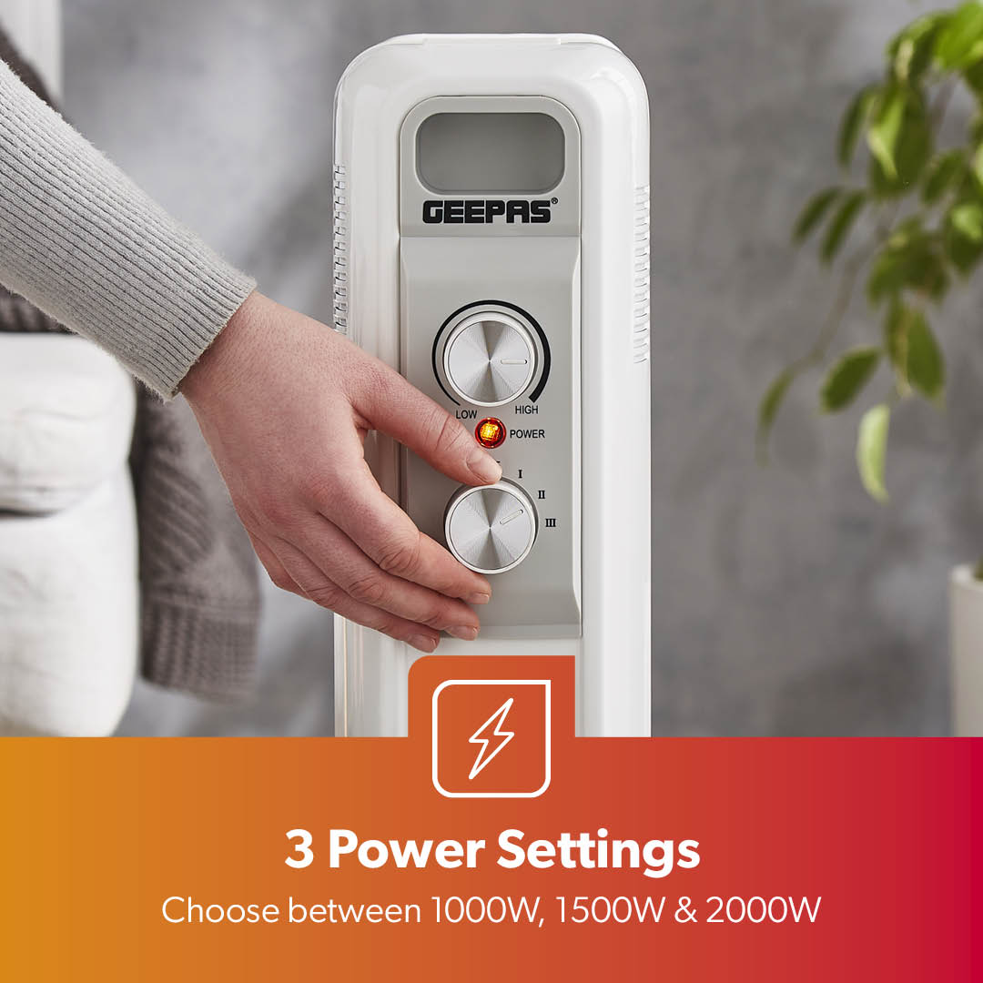 11-Fin Portable Oil Filled Electric Radiator Heater