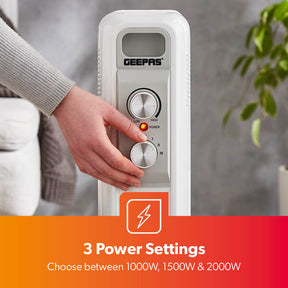 11-Fin Portable Oil Filled Electric Radiator Heater