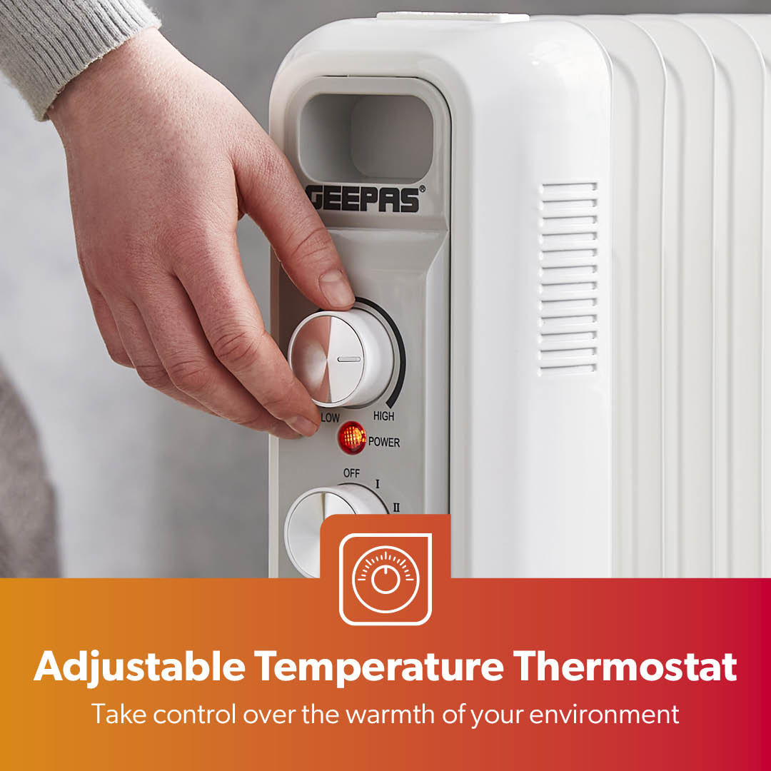 11-Fin Portable Oil Filled Electric Radiator Heater