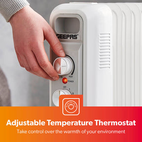 11-Fin Portable Oil Filled Electric Radiator Heater