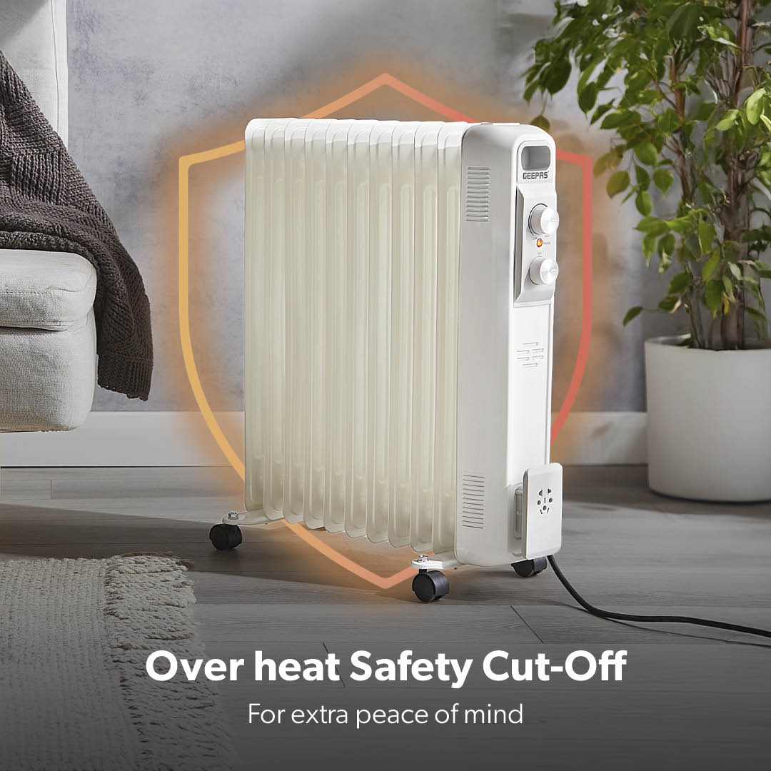 11-Fin Portable Oil Filled Electric Radiator Heater