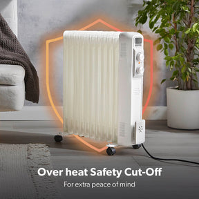 11-Fin Portable Oil Filled Electric Radiator Heater