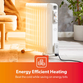 11-Fin Portable Oil Filled Electric Radiator Heater