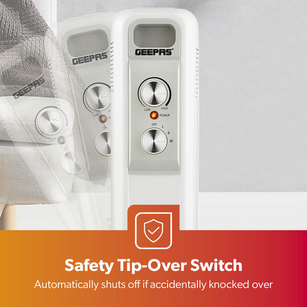 11-Fin Portable Oil Filled Electric Radiator Heater