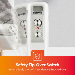 11-Fin Portable Oil Filled Electric Radiator Heater