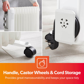 11-Fin Portable Oil Filled Electric Radiator Heater