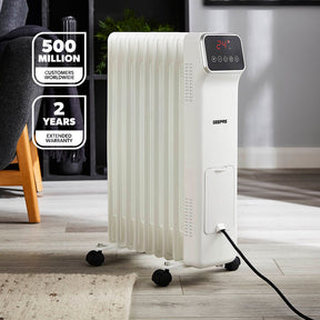 9-Fin Remote Controlled Electric Oil-Filled Radiator Heater