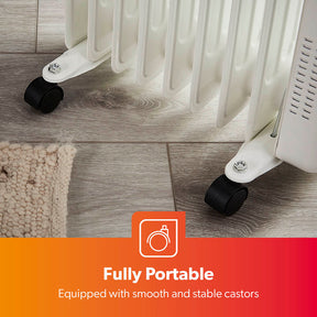 9-Fin Remote Controlled Electric Oil-Filled Radiator Heater
