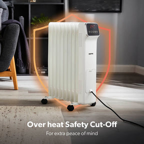 9-Fin Remote Controlled Electric Oil-Filled Radiator Heater