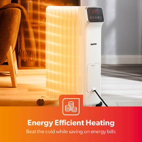 9-Fin Remote Controlled Electric Oil-Filled Radiator Heater