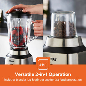 2-In-1 LED Jug Blender With Coffee Grinder 1.5L