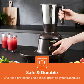 3-in-1 Black Heavy-Duty Wet and Dry Mixer Grinder 750W