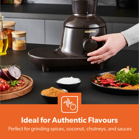 3-in-1 Black Heavy-Duty Wet and Dry Mixer Grinder 750W