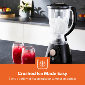 2-In-1 Black Portable Food Jug Blender and Grinder 1.5L