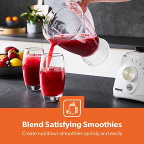 2-In-1 Portable Food Jug Blender & Grinder 1.5L, White