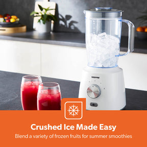 2-In-1 White Powerful Smoothie Blender & Coffee Grinder
