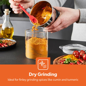 3-In-1 Navy Stainless Steel Wet and Dry Mixer Grinder 600W