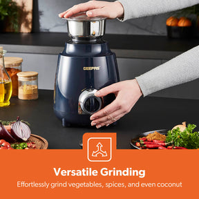 3-In-1 Navy Stainless Steel Wet and Dry Mixer Grinder 600W