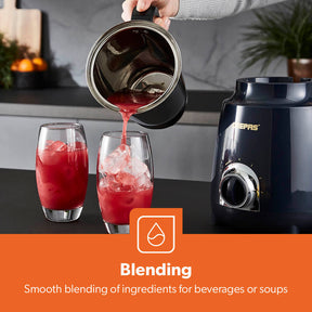 3-In-1 Navy Stainless Steel Wet and Dry Mixer Grinder 600W