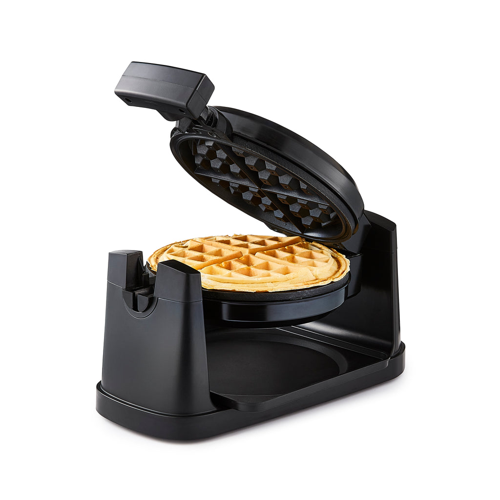 4 Slice Rotating Waffle Maker Non Stick Plates