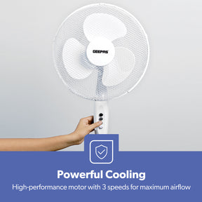 16 Inch White Oscillating Electric Pedestal Fan