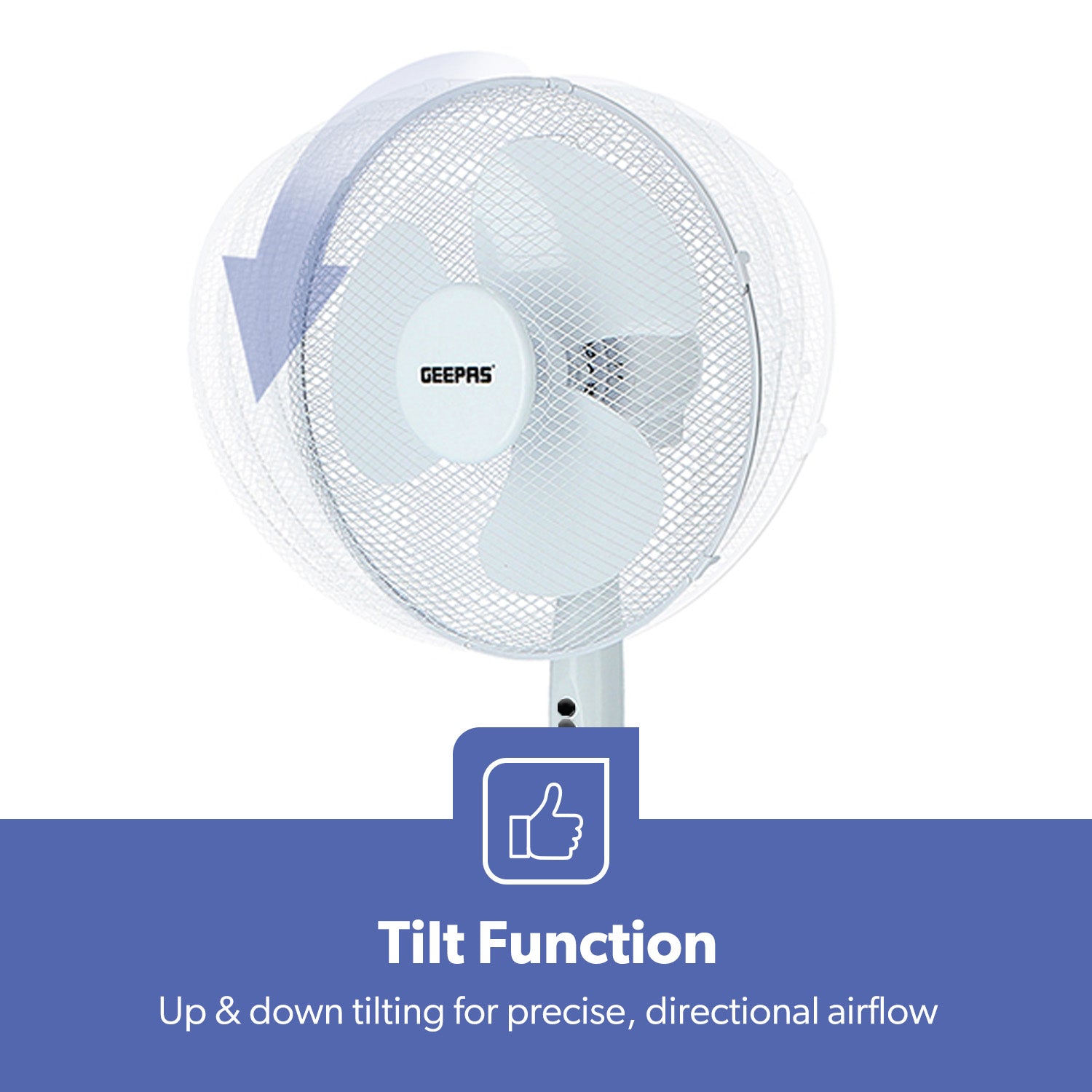 16 Inch White Oscillating Electric Pedestal Fan