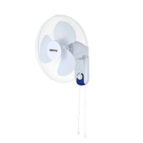 16-Inch White Oscillating Wall Mounted Fan 45W