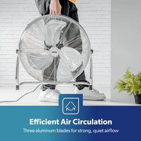 Premium 20-Inch Powerful 3-Speed Metal Floor Fan