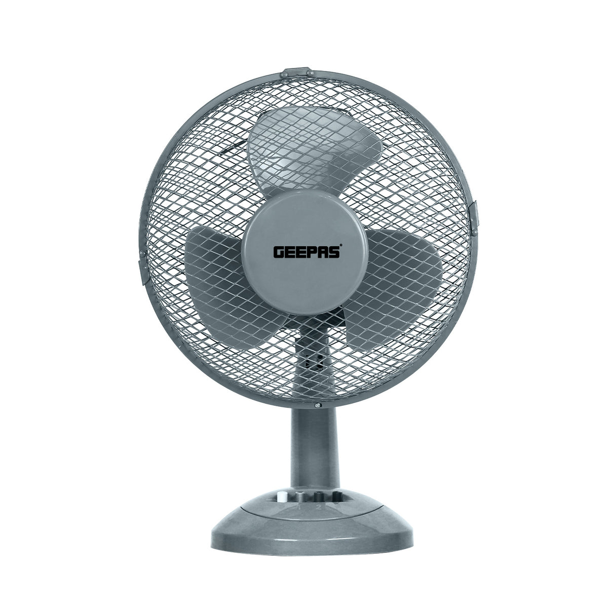 12-Inch Grey Portable Oscillating Desk Fan