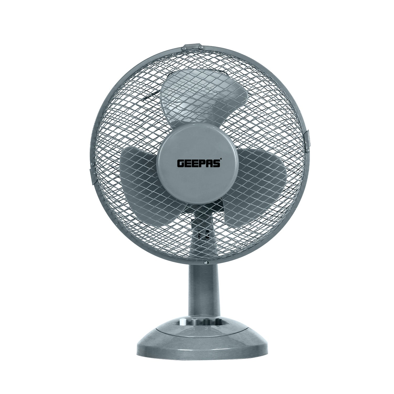 12-Inch Grey Portable Oscillating Desk Fan