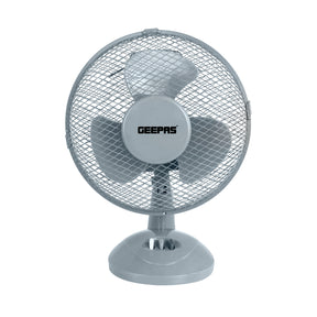 12-Inch Grey Portable Oscillating Desk Fan