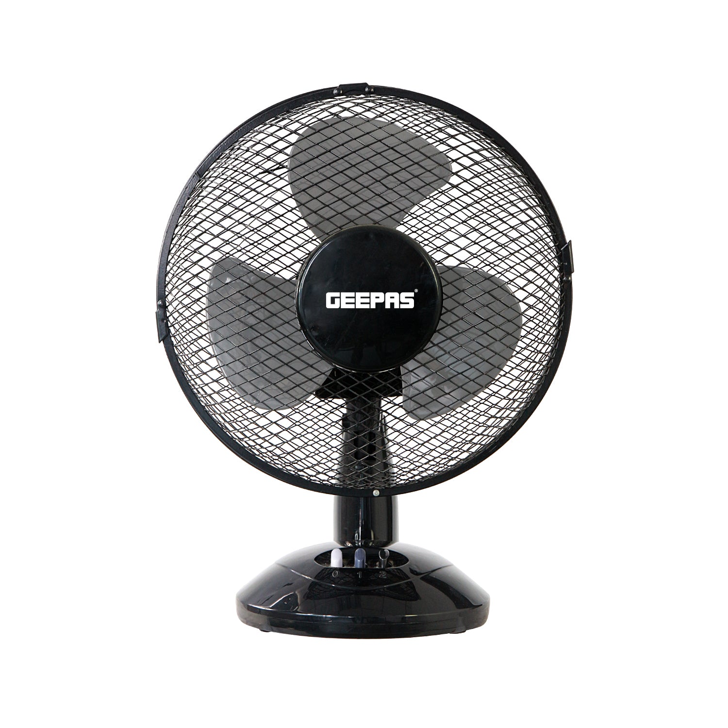 9-Inch Black Oscillating Desk Fan With 2-Speeds