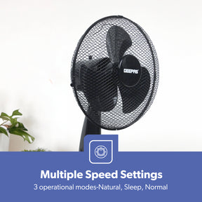 9-Inch Black Oscillating Desk Fan With 2-Speeds